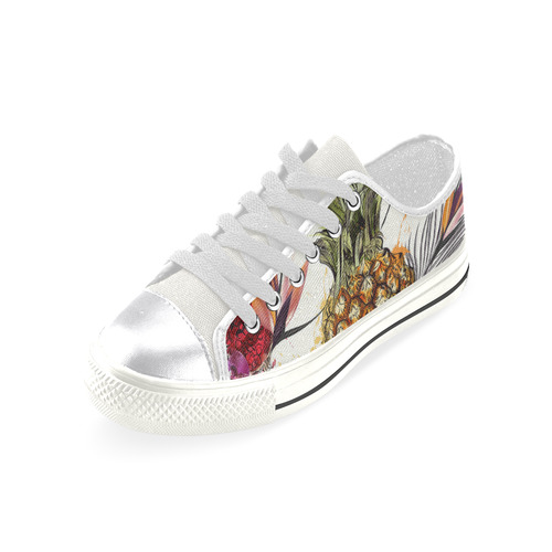 Our Fashon will makes you Crazy! Tropical artistic NEW LINE 2016 Designers Collection. Hand-drawn ar Canvas Women's Shoes/Large Size (Model 018)