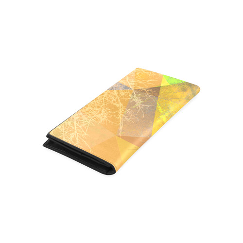 Yellow Gold P24-3B-W4_ Women's Leather Wallet (Model 1611)