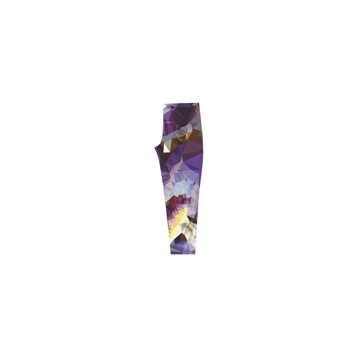 Purple Abstract Geometric Dream Capri Legging (Model L02)