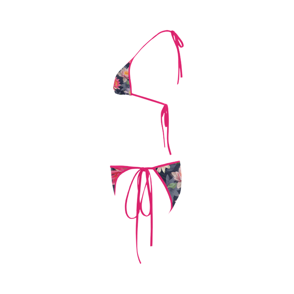 Lotus Flower Pattern-2 Custom Bikini Swimsuit