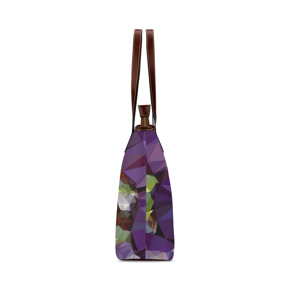 Purple Abstract Geometric Dream Shoulder Tote Bag (Model 1646)