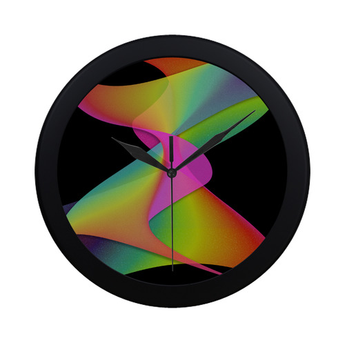 rainbow twist Circular Plastic Wall clock
