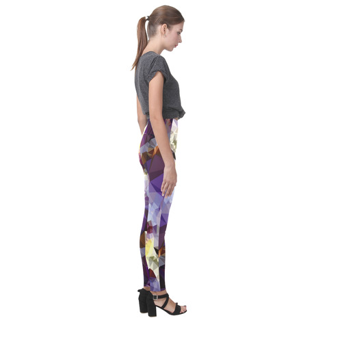 Purple Abstract Geometric Dream Cassandra Women's Leggings (Model L01)