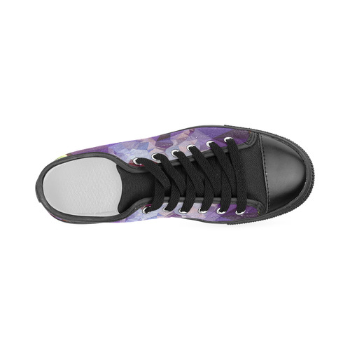 Purple Abstract Geometric Dream Women's Classic Canvas Shoes (Model 018)