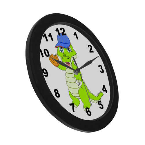 Baseball Gator Circular Plastic Wall clock