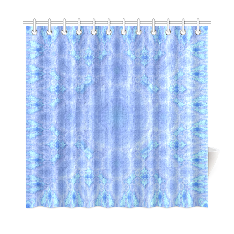 Blue Pastel Mandala Shower Curtain 72"x72"