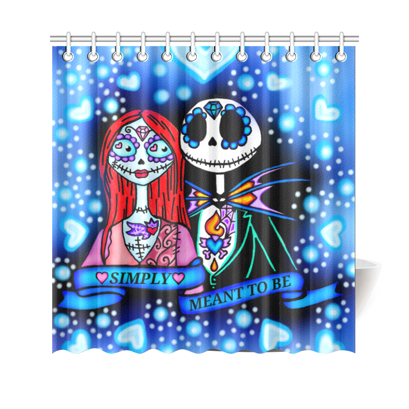 jack and sally Shower Curtain 69"x70"