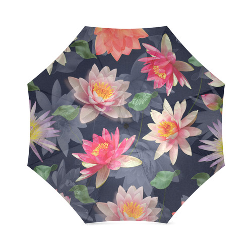 Lotus Flower Pattern-2 Foldable Umbrella (Model U01)