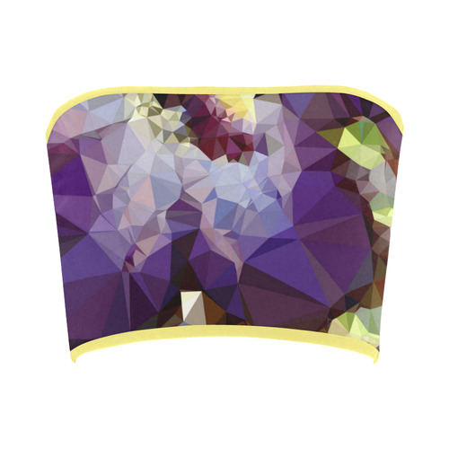 Purple Abstract Geometric Dream Bandeau Top