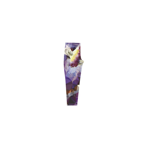 Purple Abstract Geometric Dream Capri Legging (Model L02)