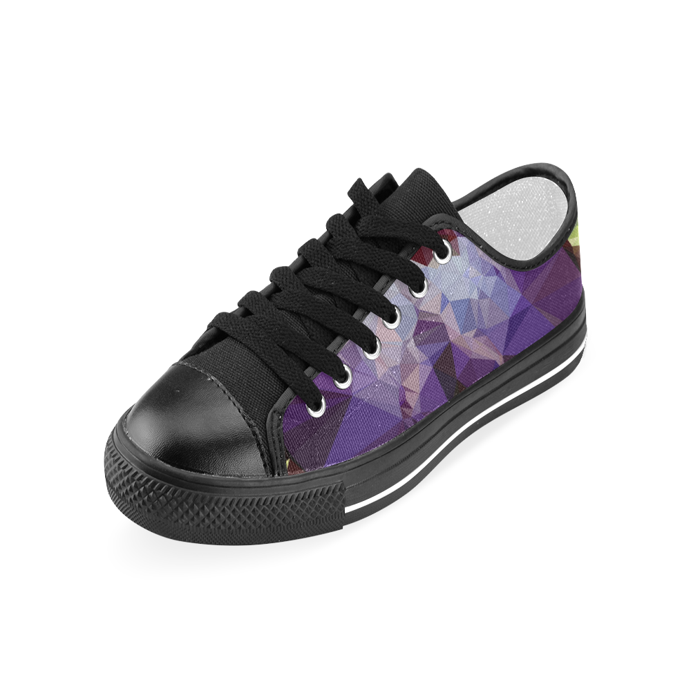 Purple Abstract Geometric Dream Men's Classic Canvas Shoes (Model 018)