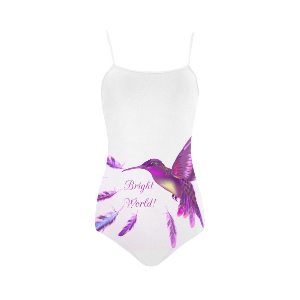 Bright world! Original designers New bikini fashion : 2016 Collection / White and Purple atelier Edi Strap Swimsuit ( Model S05)