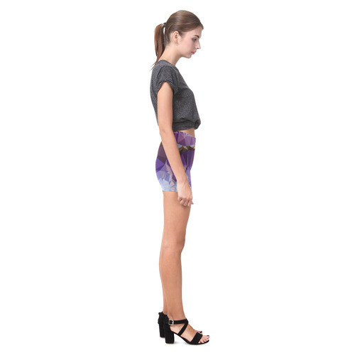 Purple Abstract Geometric Dream Briseis Skinny Shorts (Model L04)