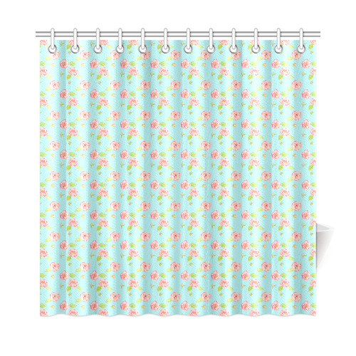 Rose flower floral - Cute watercolor pattern Shower Curtain 72"x72"