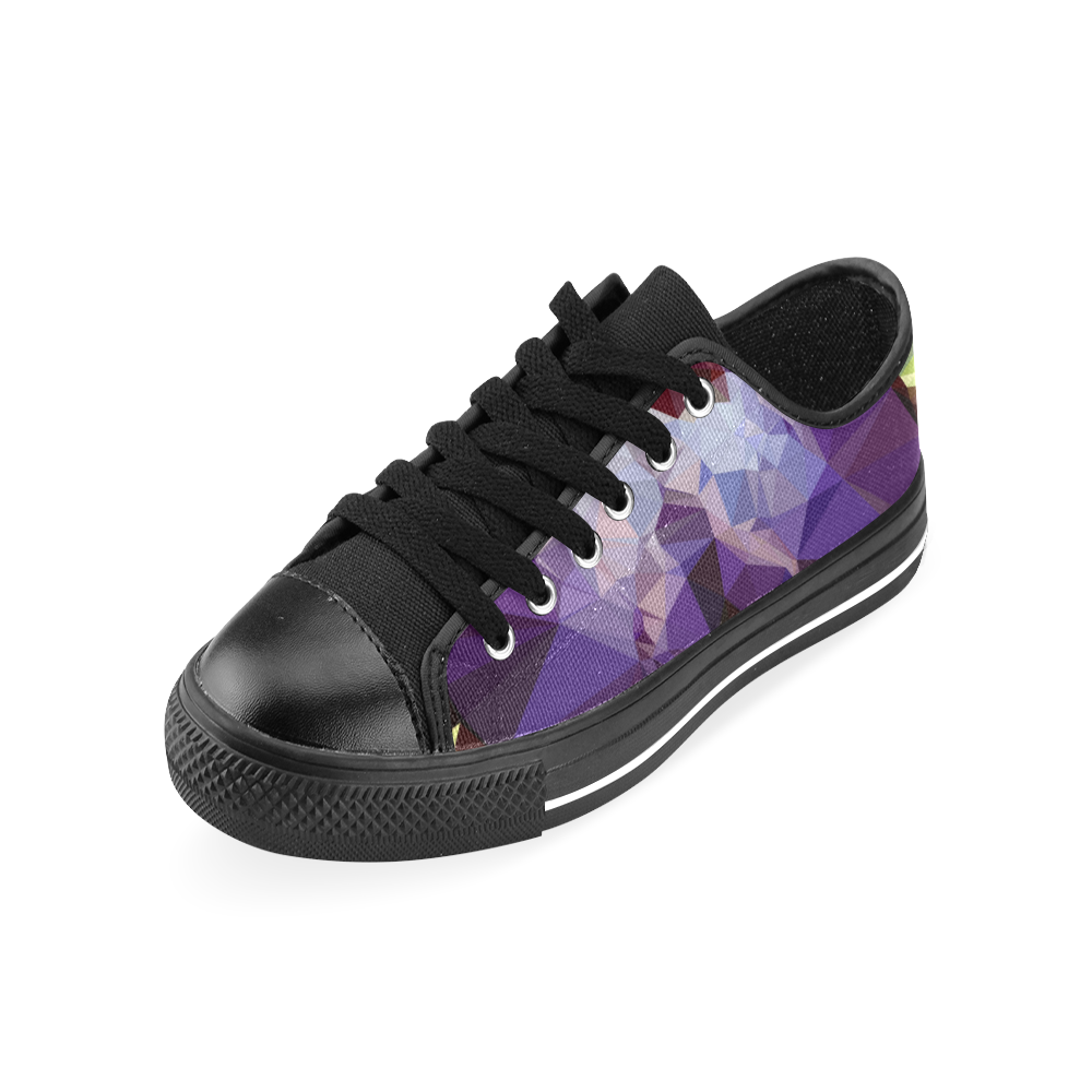 Purple Abstract Geometric Dream Men's Classic Canvas Shoes/Large Size (Model 018)