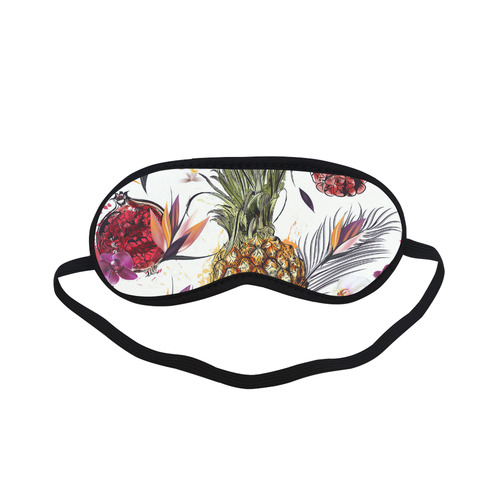 Exclusive Luxury designers exclusive Eye mask : Vintage black and ananas 60s inspired / NEW LINE 201 Sleeping Mask