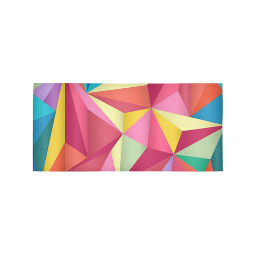 Colorful Triangles Abstract Geometric Area Rug 7'x3'3''