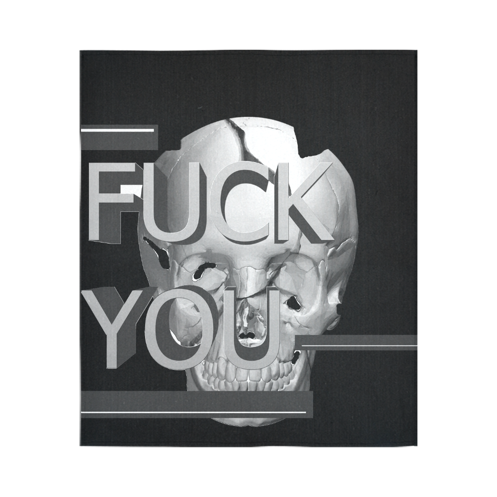Fuck You Cotton Linen Wall Tapestry 51"x 60"