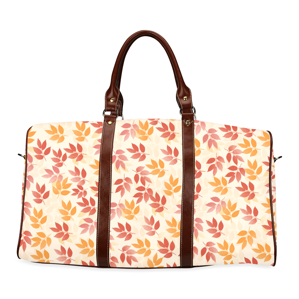 autumn leaves pattern Waterproof Travel Bag/Large (Model 1639)