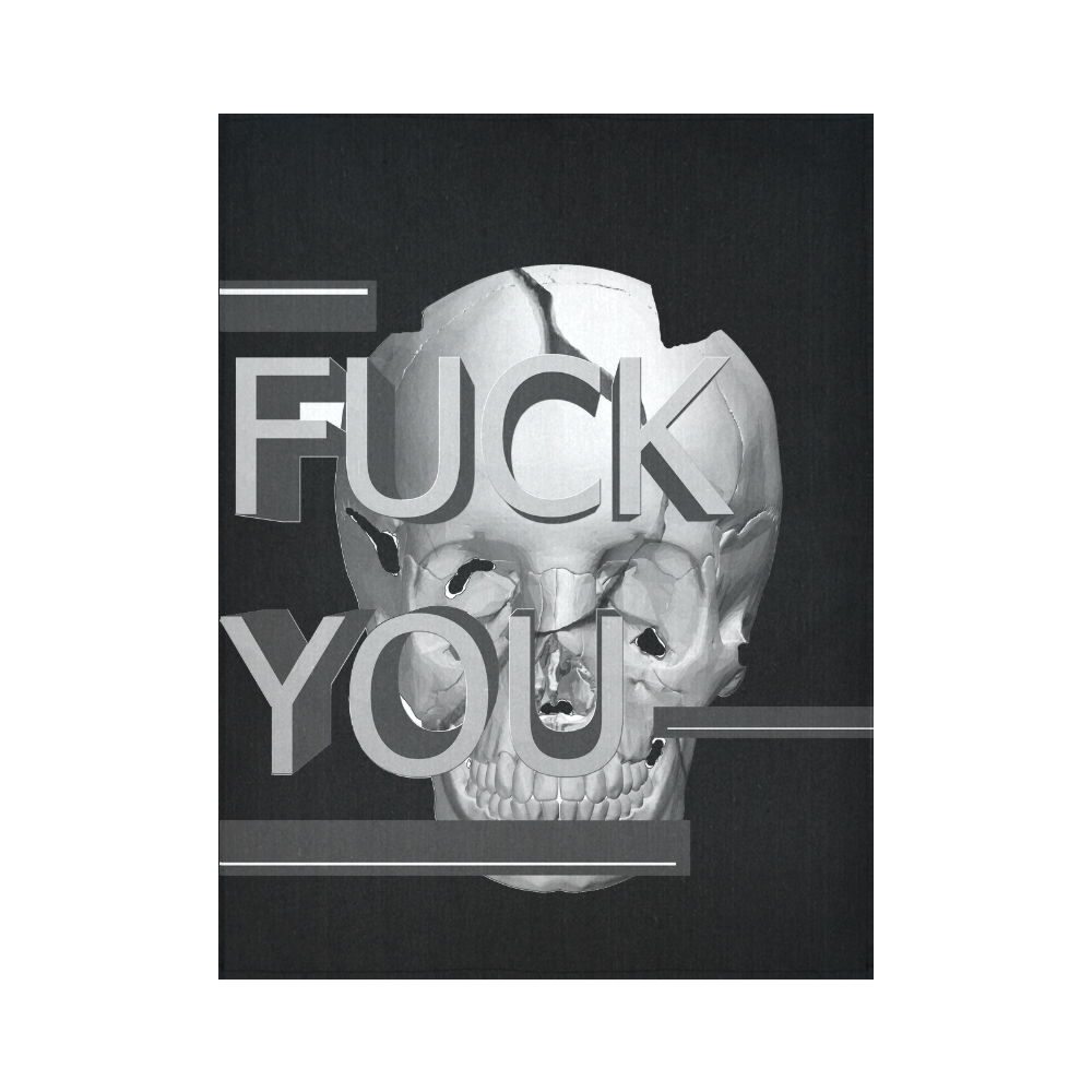 Fuck You Cotton Linen Wall Tapestry 60"x 80"
