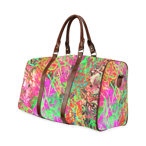 Sea weed in Neon by Martina Webster Waterproof Travel Bag/Small (Model 1639)