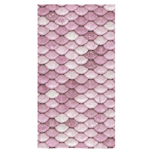 Pink sparkle glitter mermaid pattern Bath Towel 30"x56"