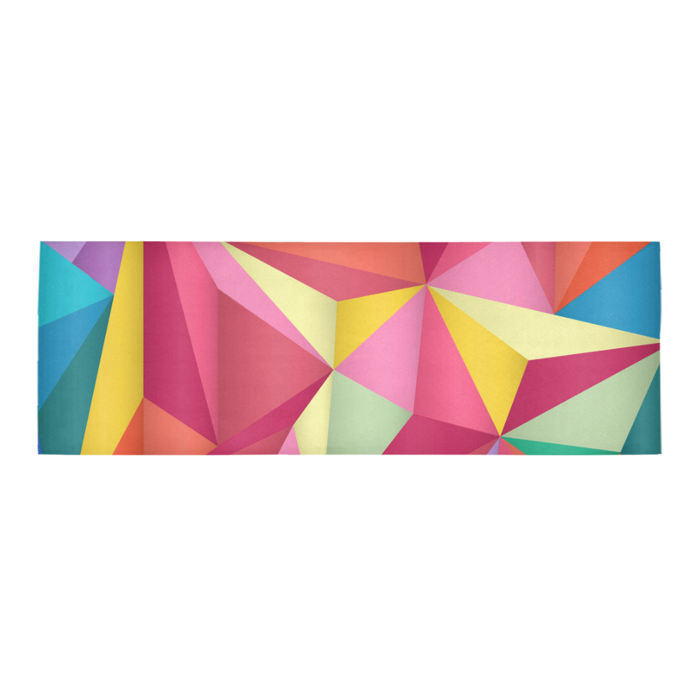 Colorful Triangles Abstract Geometric Area Rug 9'6''x3'3''