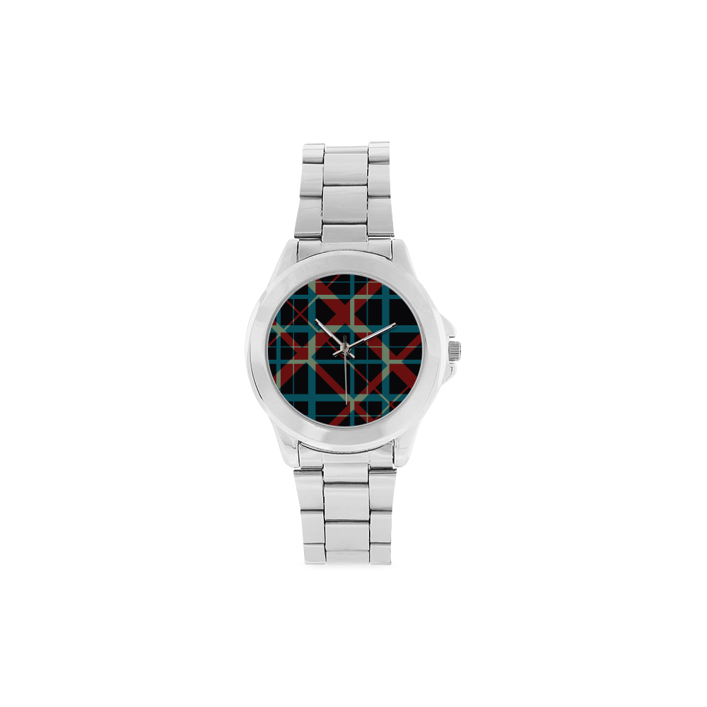 Plaid I Unisex Stainless Steel Watch(Model 103)
