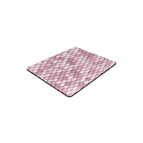 Pink sparkle glitter mermaid pattern Rectangle Mousepad