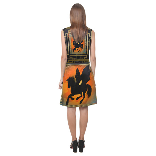 Unicorn silhouette Eos Women's Sleeveless Dress (Model D01)