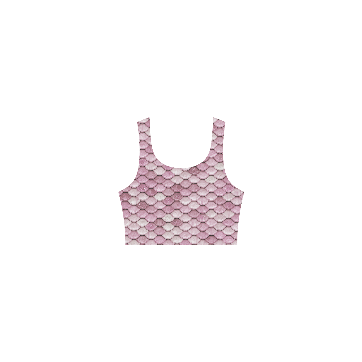 Pink sparkle glitter mermaid pattern Atalanta Casual Sundress(Model D04)