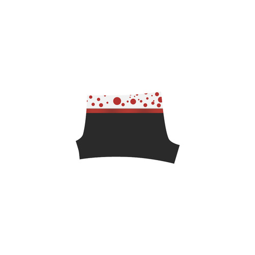Polka Dots with Red Sash on Black Briseis Skinny Shorts (Model L04)