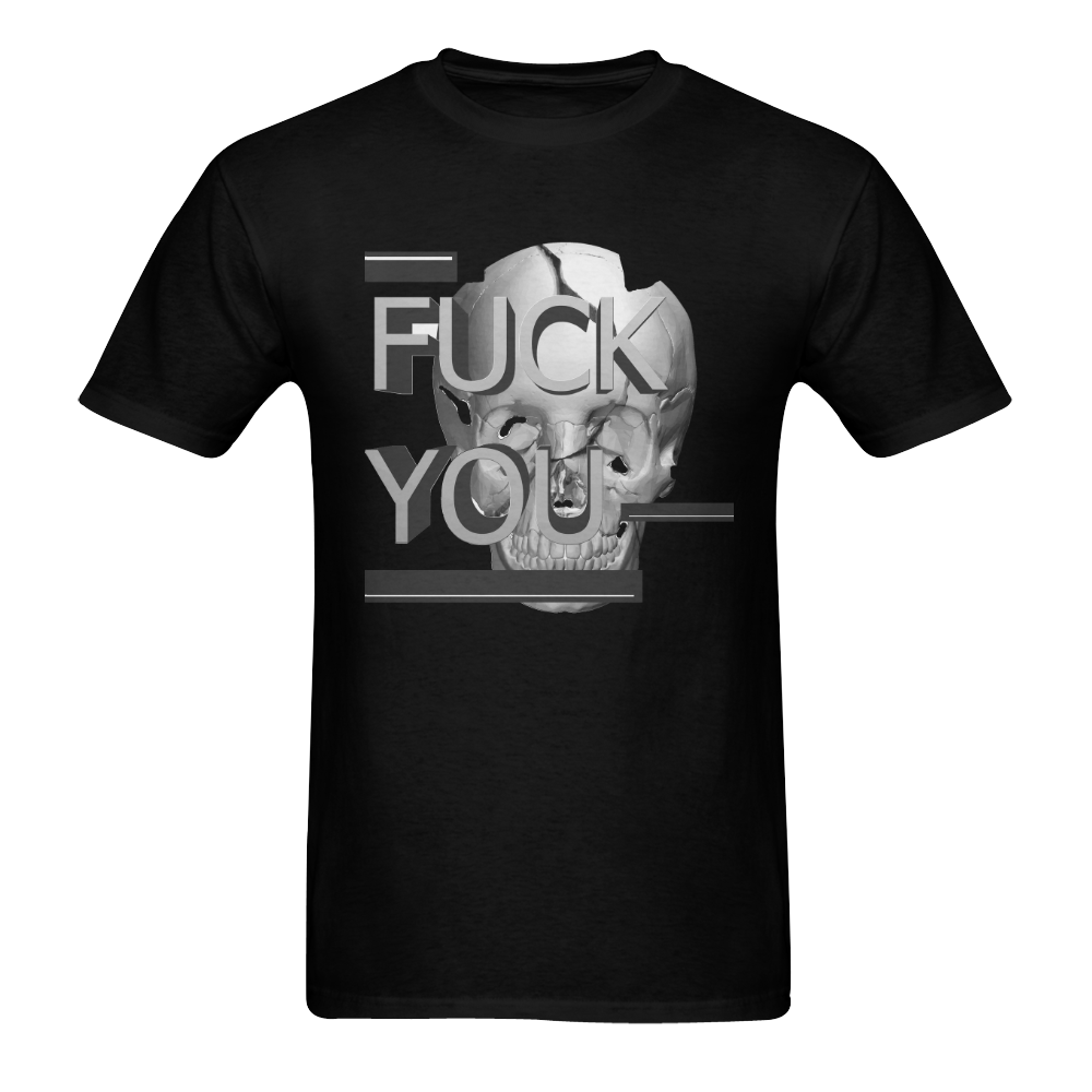 Fuck You Men's T-Shirt in USA Size (Two Sides Printing)