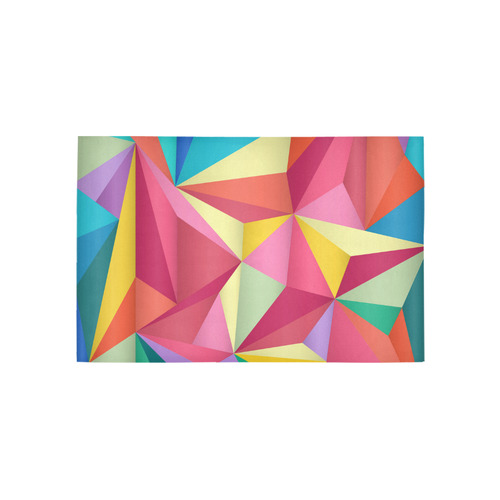 Colorful Triangles Abstract Geometric Area Rug 5'x3'3''