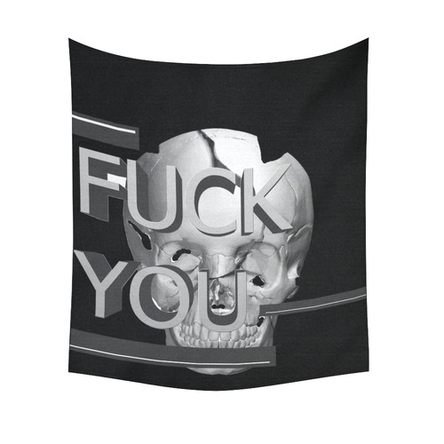 Fuck You Cotton Linen Wall Tapestry 51"x 60"