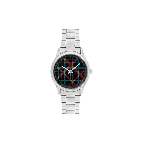 Plaid I Cool Modern Plaid Pattern Men's Stainless Steel Watch(Model 104)