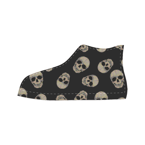 The Living Skull High Top Canvas Women's Shoes/Large Size (Model 017)