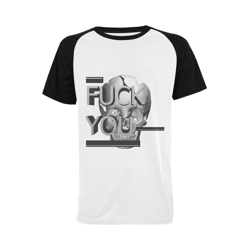 Fuck You Men's Raglan T-shirt (USA Size) (Model T11)