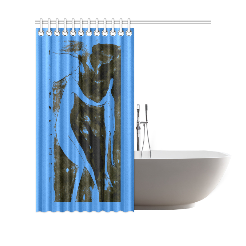 boceto courtine blue Shower Curtain 69"x70"