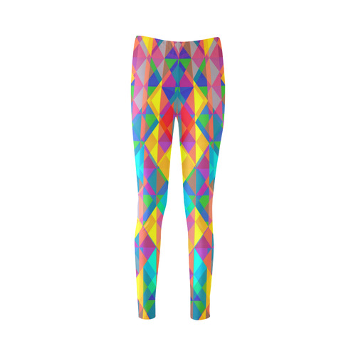 Colorful Abstract Christmas New Year Celebration Cassandra Women's Leggings (Model L01)