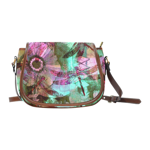 Dragonflies In A Dream Saddle Bag/Small (Model 1649) Full Customization