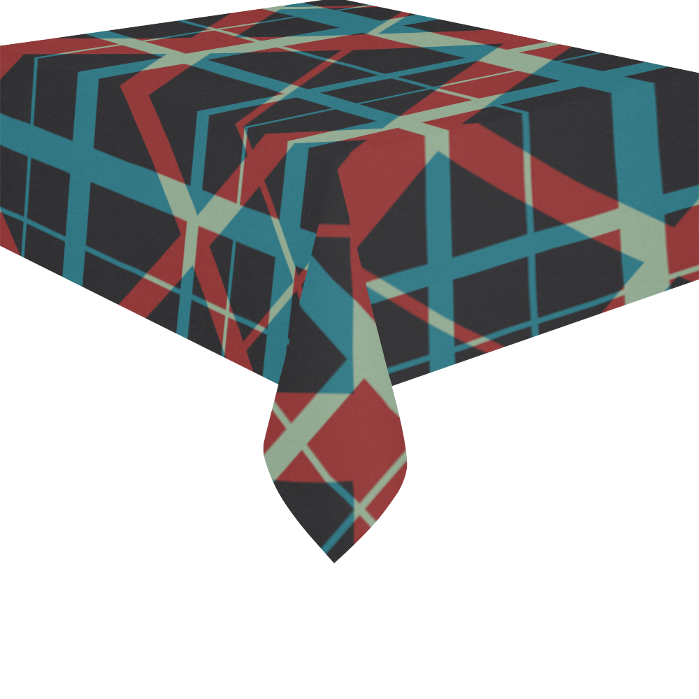 Plaid I Cotton Linen Tablecloth 52"x 70"