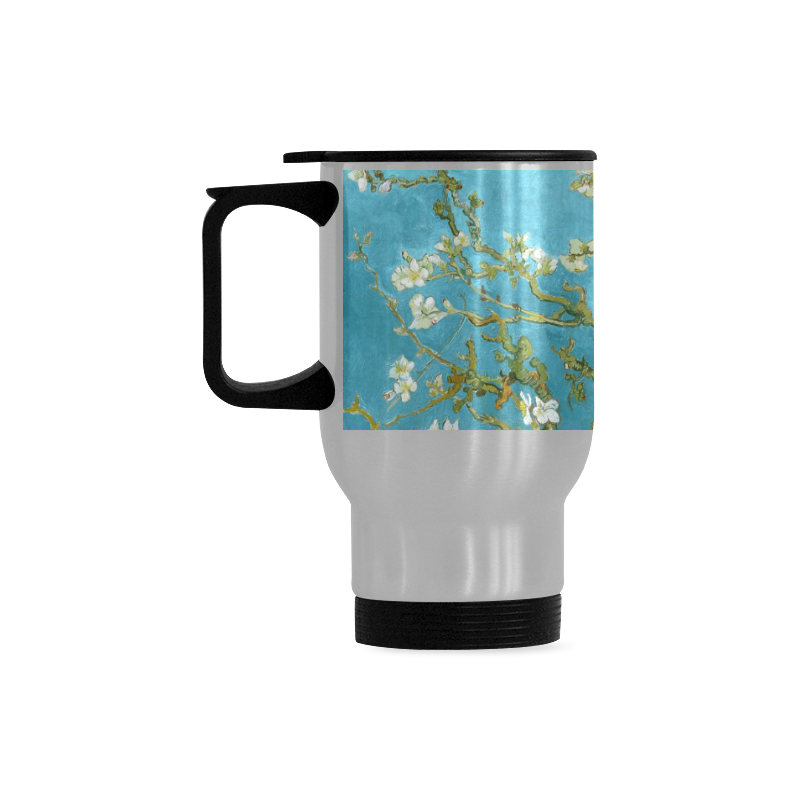 Vincent Van Gogh Blossoming Almond Tree Travel Mug (Silver) (14 Oz)