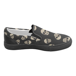 The Living Skull Men's Slip-on Canvas Shoes (Model 019)