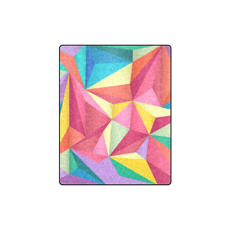 Colorful Triangles Abstract Geometric Blanket 40"x50"
