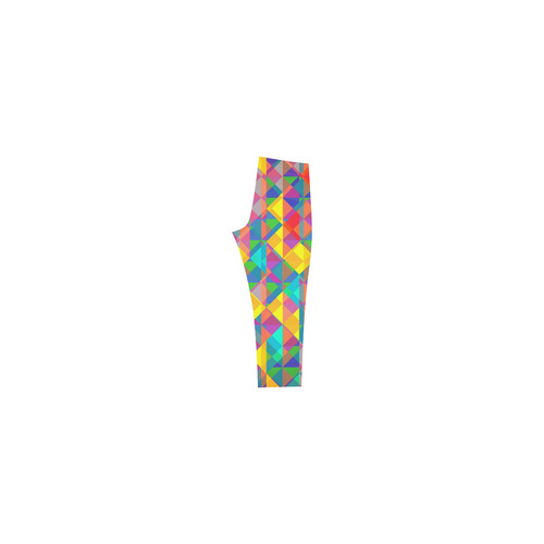 Colorful Abstract Christmas New Year Celebration Capri Legging (Model L02)