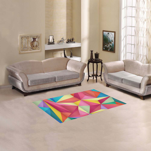 Colorful Triangles Abstract Geometric Area Rug 2'7"x 1'8‘’