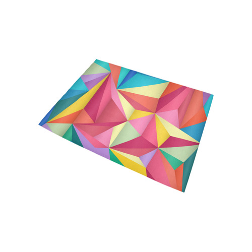 Colorful Triangles Abstract Geometric Area Rug 5'3''x4'