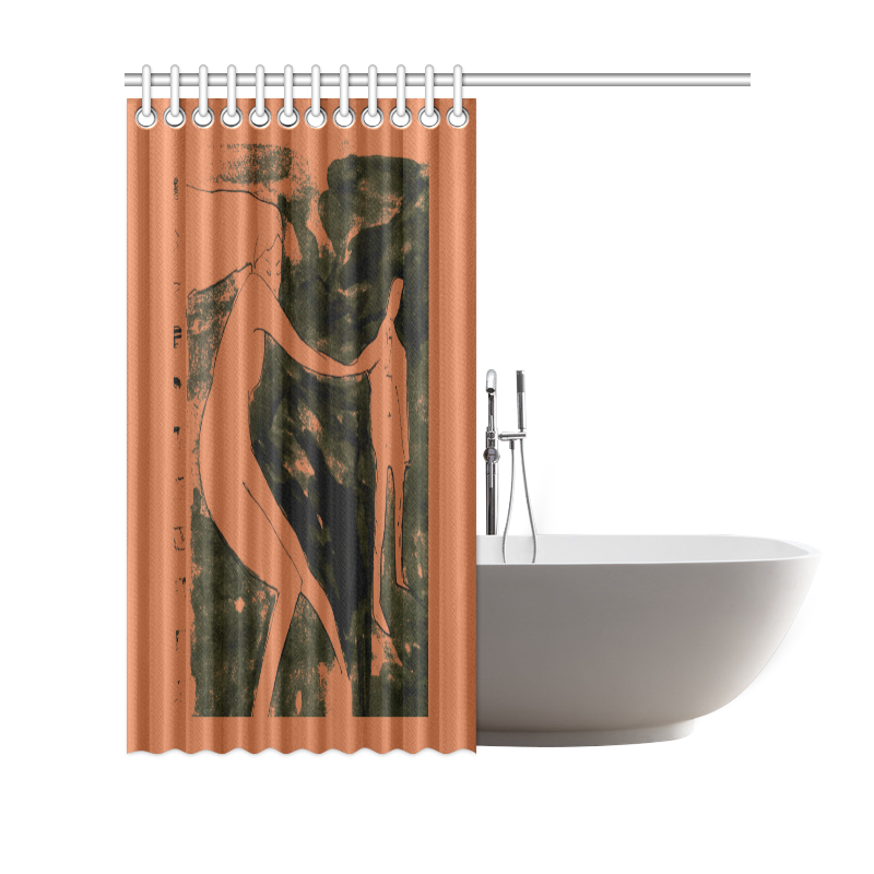 boceto courtine brown Shower Curtain 69"x70"
