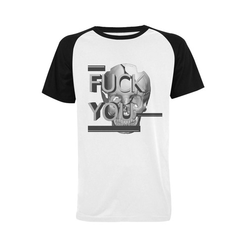 Fuck You Men's Raglan T-shirt Big Size (USA Size) (Model T11)